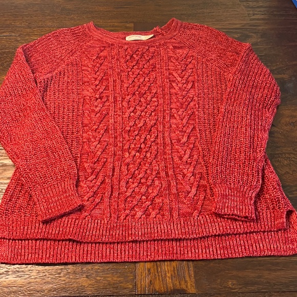 Women’s Red + Orange Blend Sweater (0012) - Picture 1 of 2